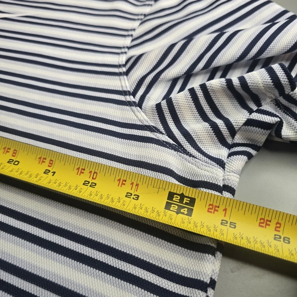 Nike‎ Mens Mesh Standard Fit Short Sleeve Shirt Size XL Striped White